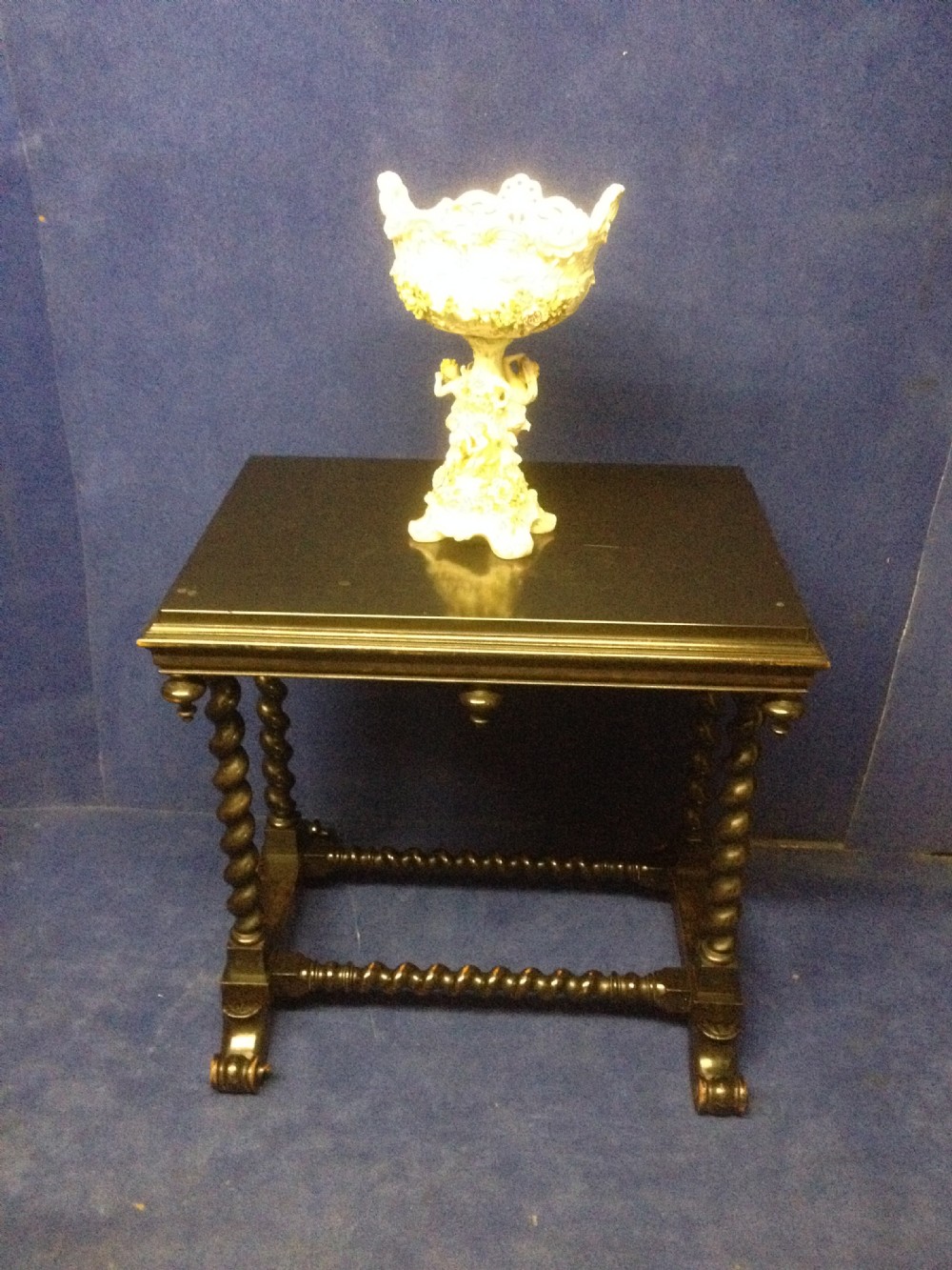 Continental Ebony Table with Black Slate Top