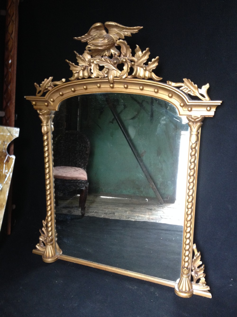 Stunning Early Victorian Overmantle mirror