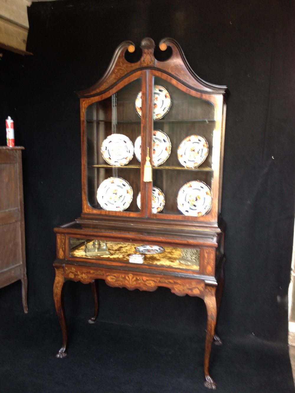 Stunning Victorian Inlaid Table Display Cabinet