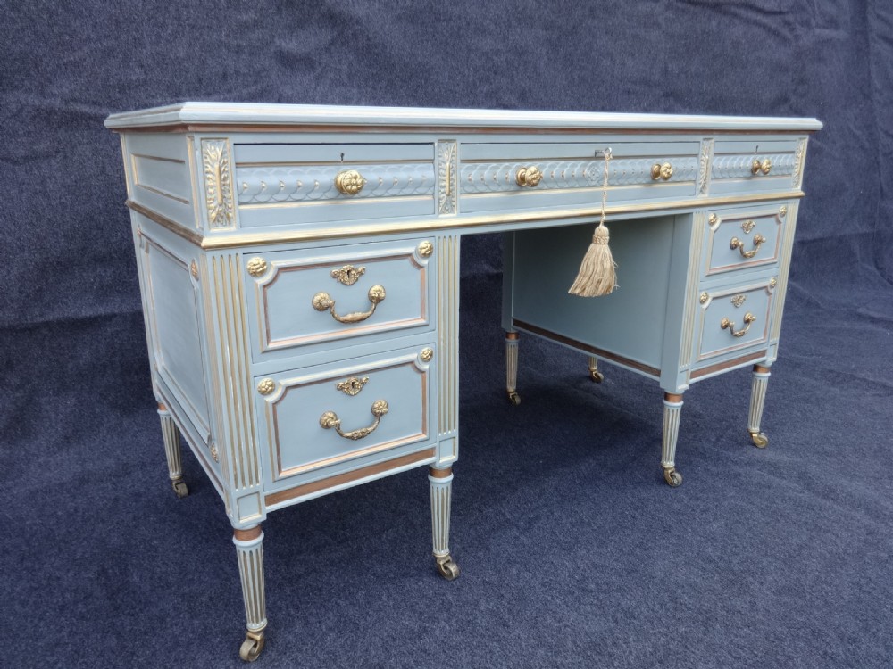 Exceptional Quality Painted Desk by 'Maples & Co' of London