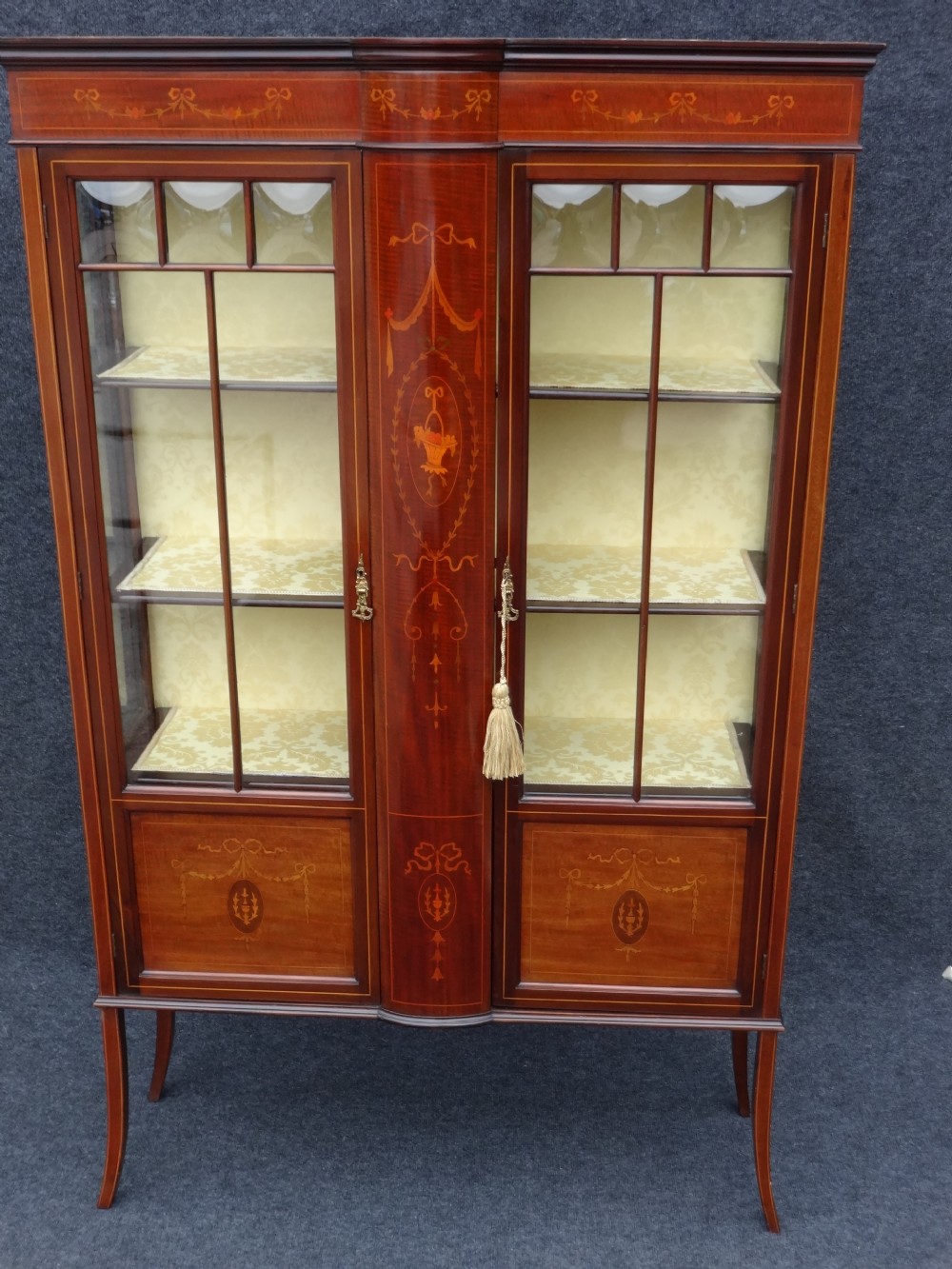 Inlaid Mahogany Display Cabinet