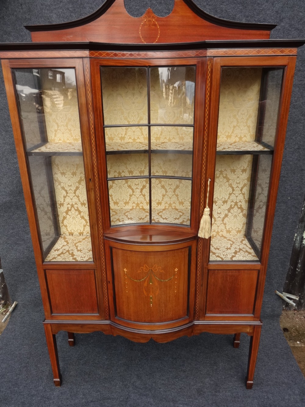 Mahogany Inlaid Display Cabinet