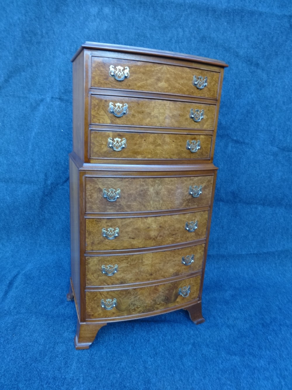 Excellent Quality Burr Walnut Tall Chest