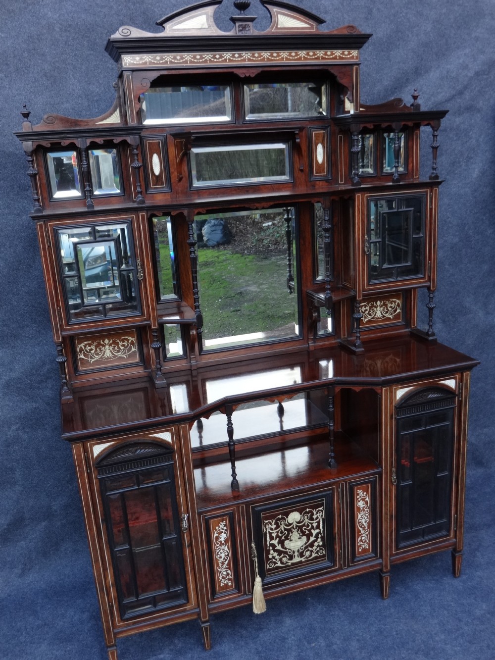 Ivory Inlaid Rosewood Sidecabinet/Chiffonier.