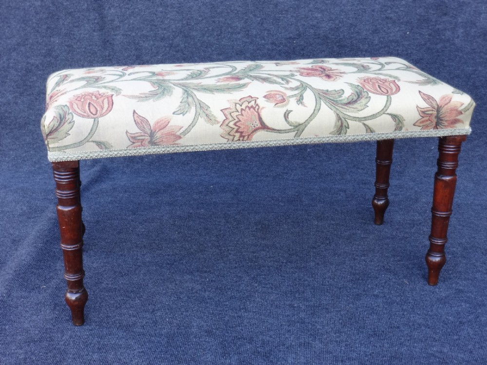 Georgian Mahogany Duet Stool