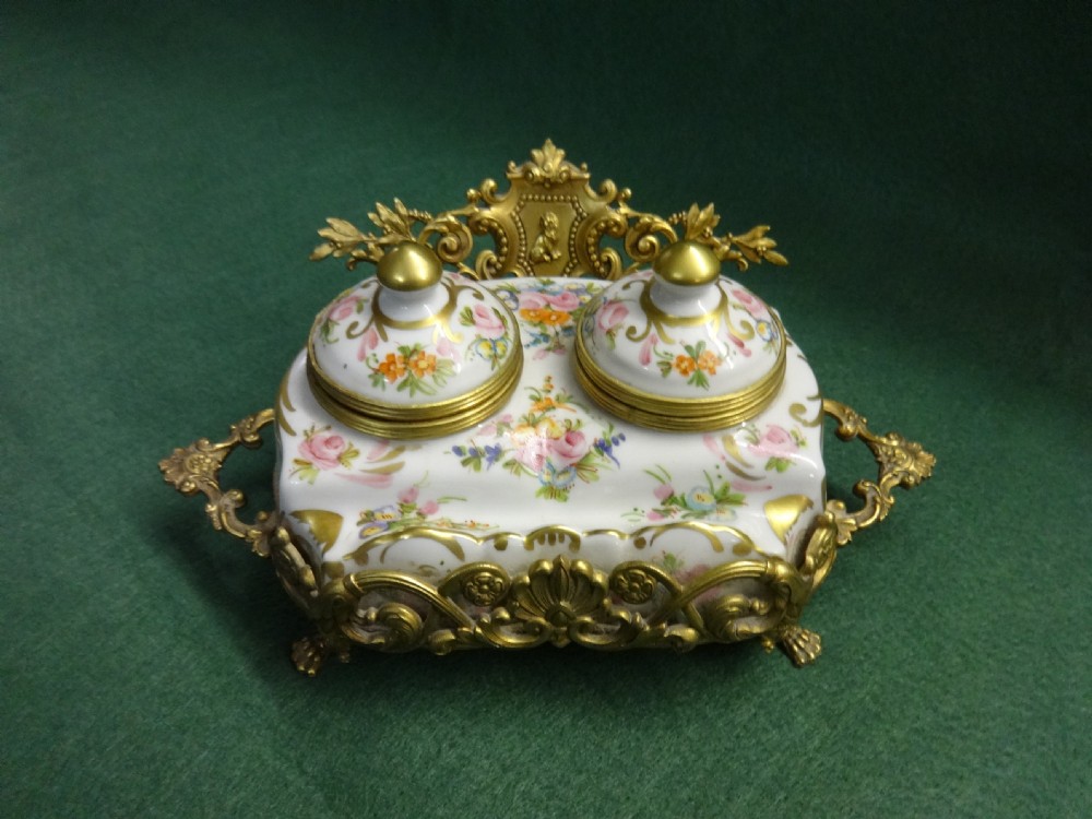 Limoges Double Inkwell
