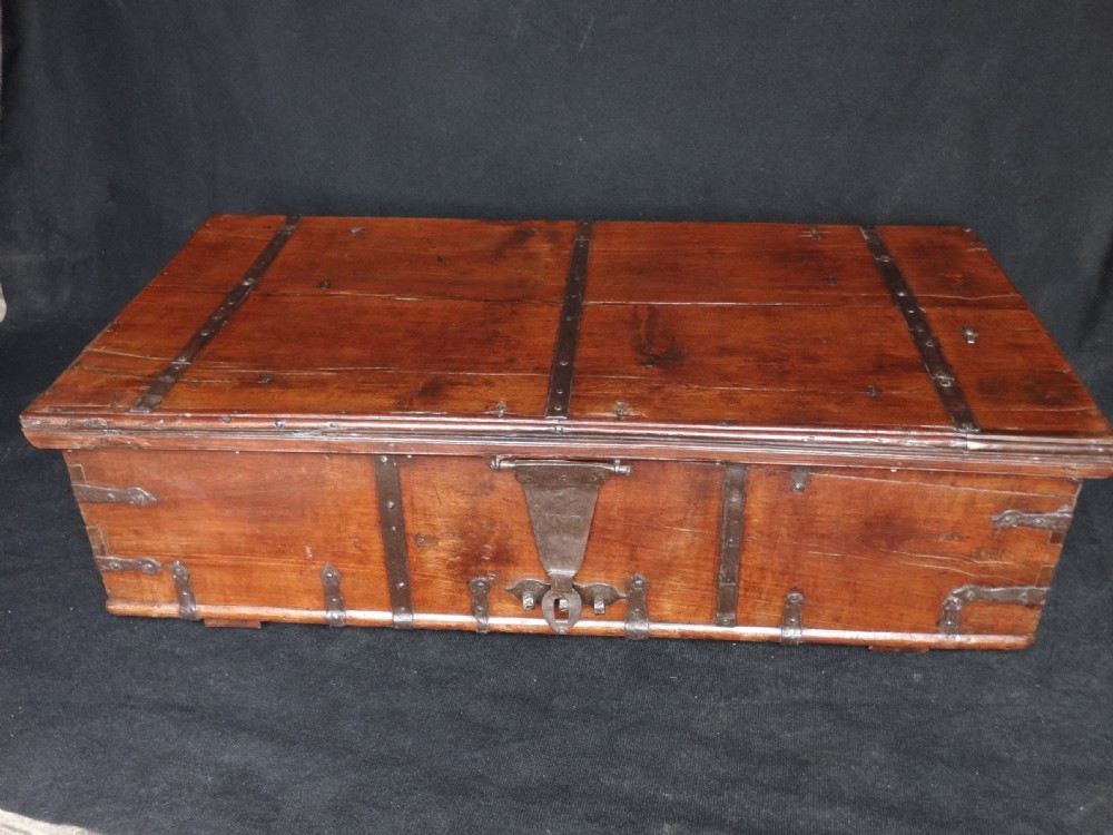 Iron Bound Teak Coffer/Box