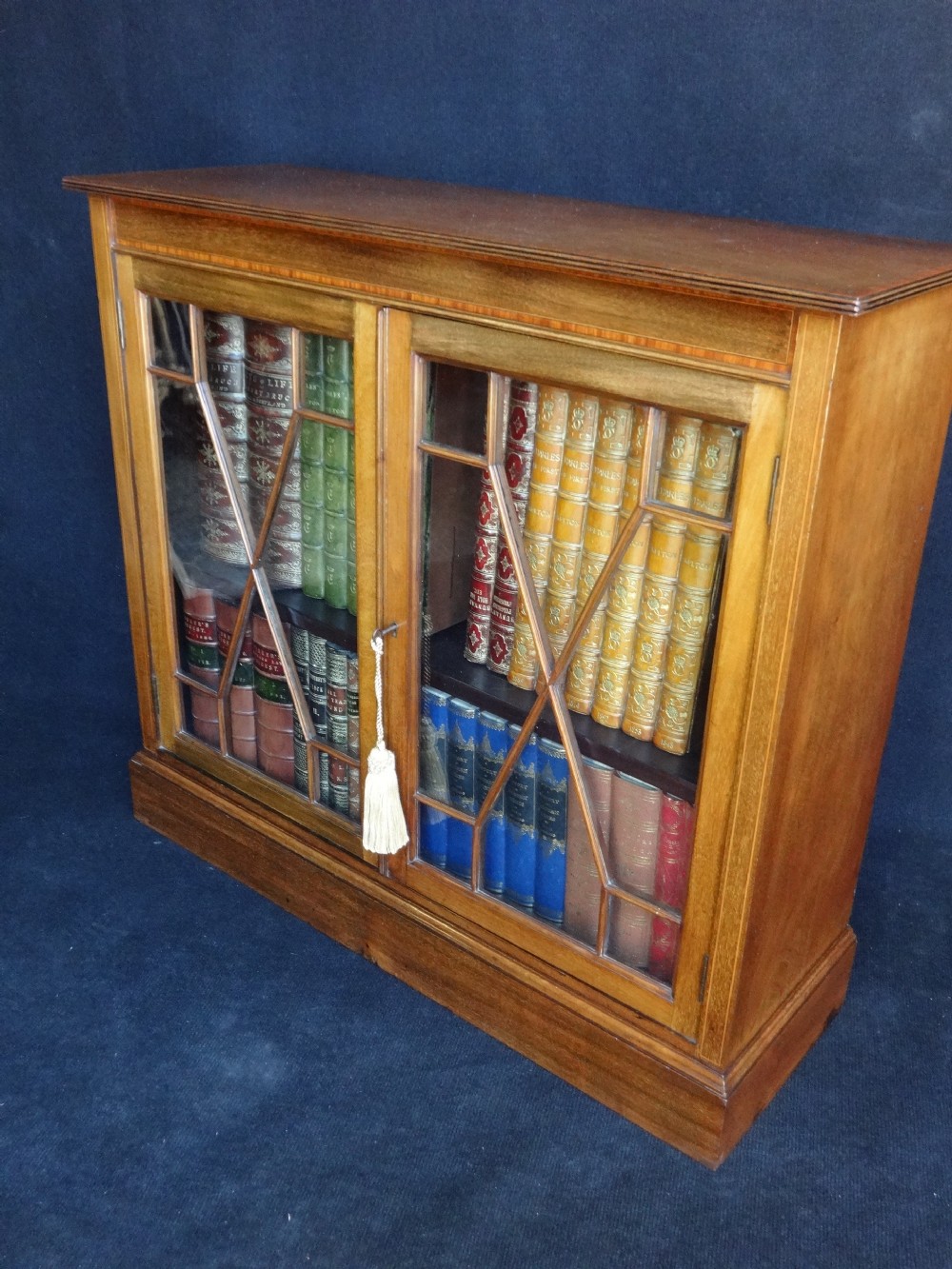Mahogany Inlaid Dwarf Bookcase