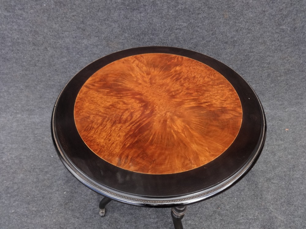 Ebonised and Mertyl Occasional table