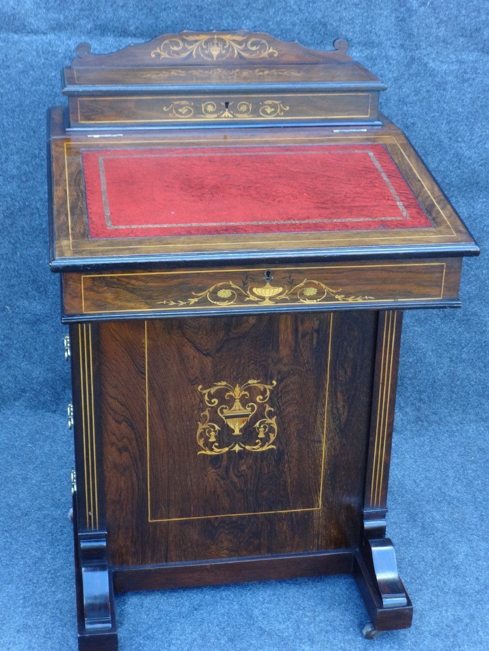 Inlaid Rosewood Davenport Desk