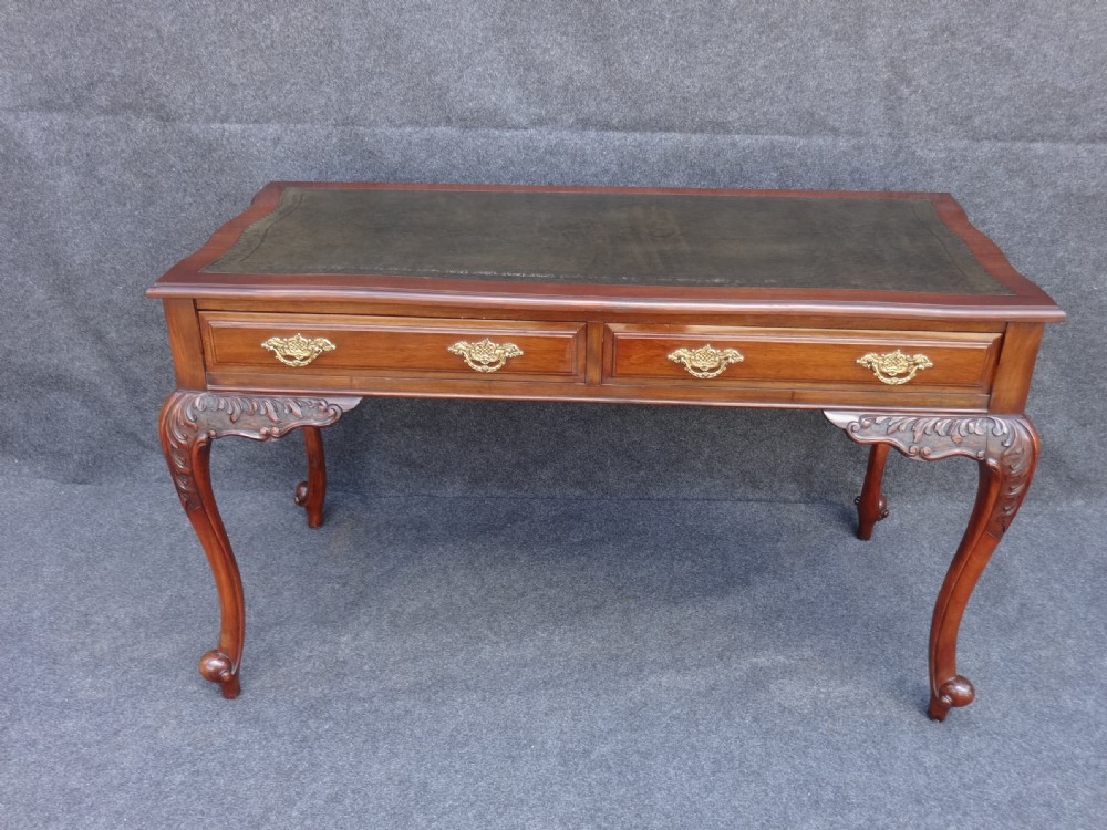 Mahogany 2 Drawer Side Table Desk