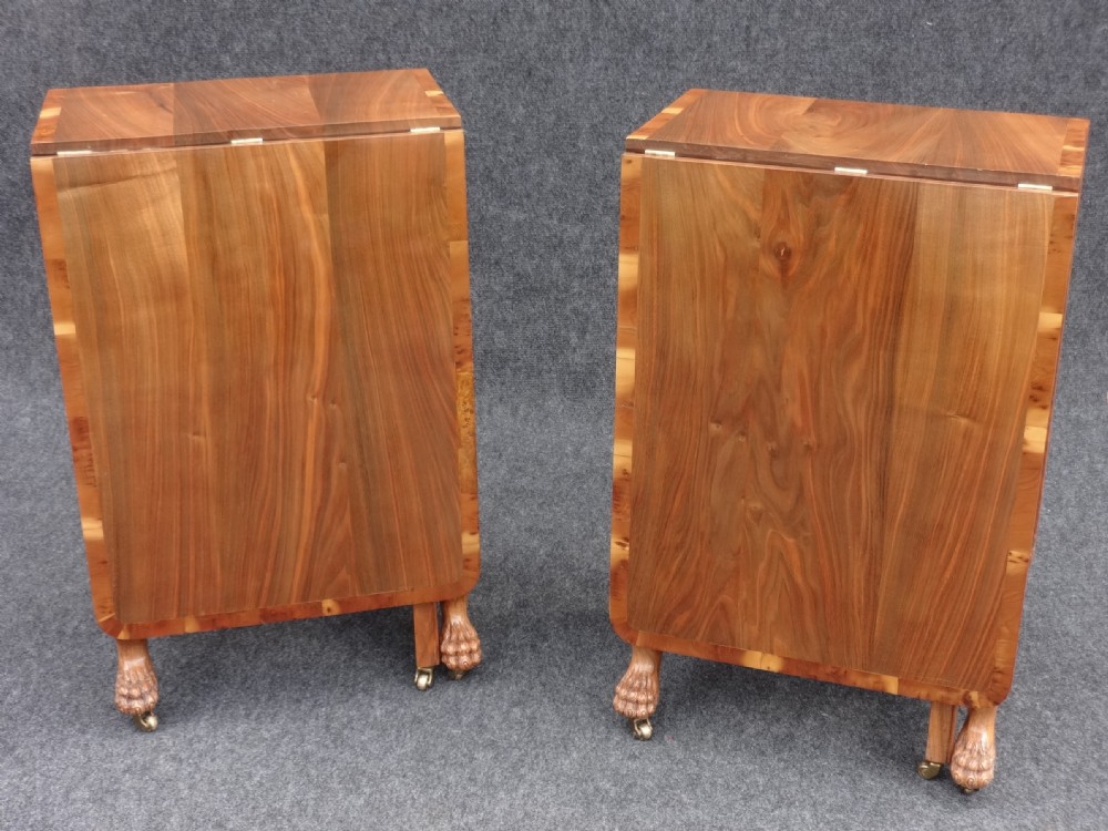 Pair Solid Walnut Sofa Tables