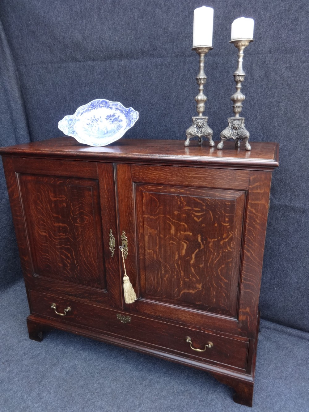 Georgian Oak Linen Press Cupboard