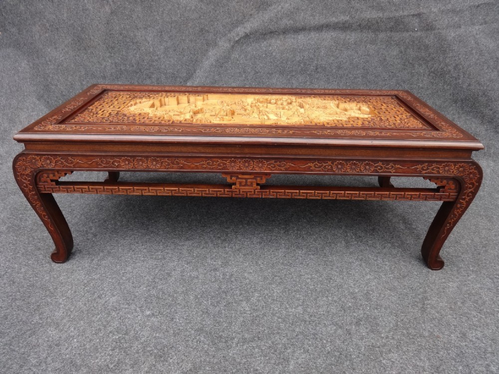 Stunning Carved Opium Table