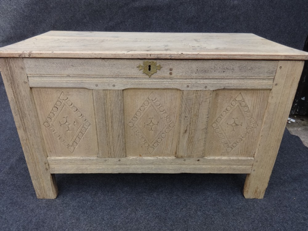 Bleached Oak C17th Coffer