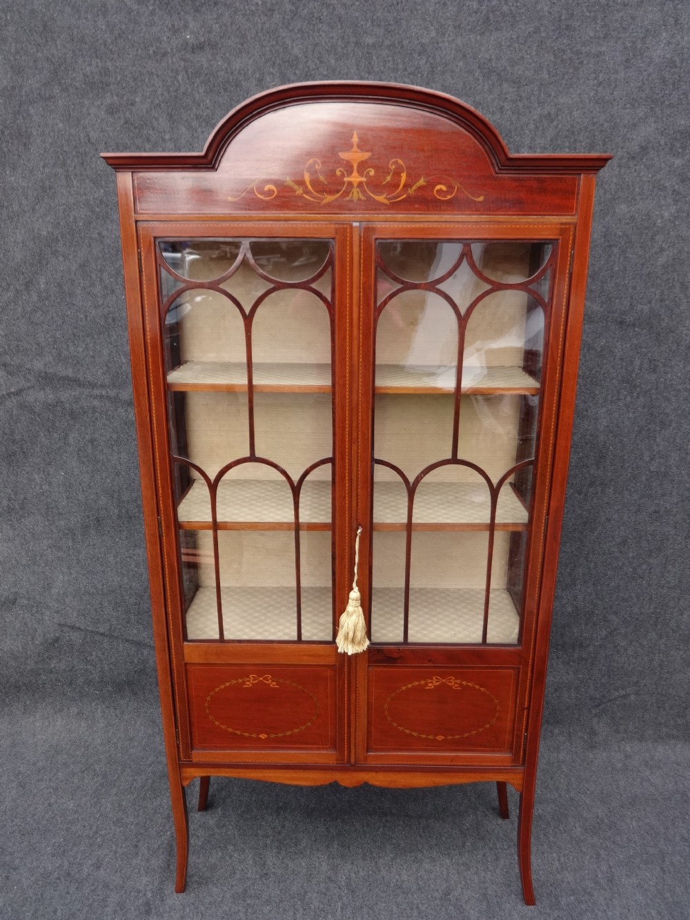 Inlaid Mahogany Display Cabinet