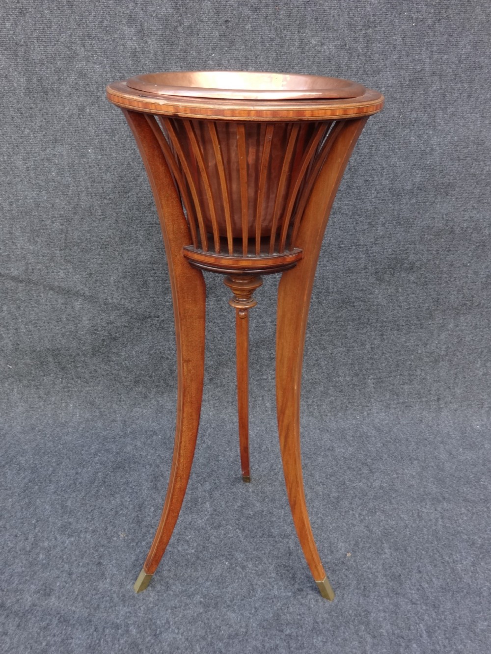 Inlaid Mahogany Jardinere Stand
