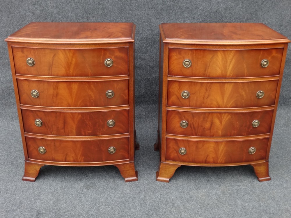 Pair Mahogany Bedside Chests