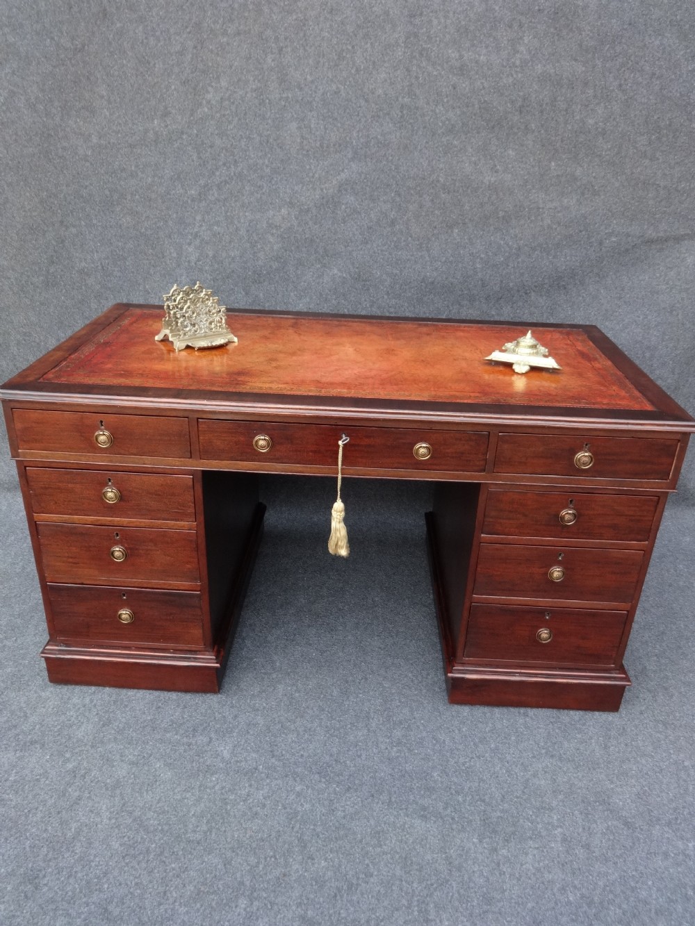 Victorian Mahogany Pedestal Desk