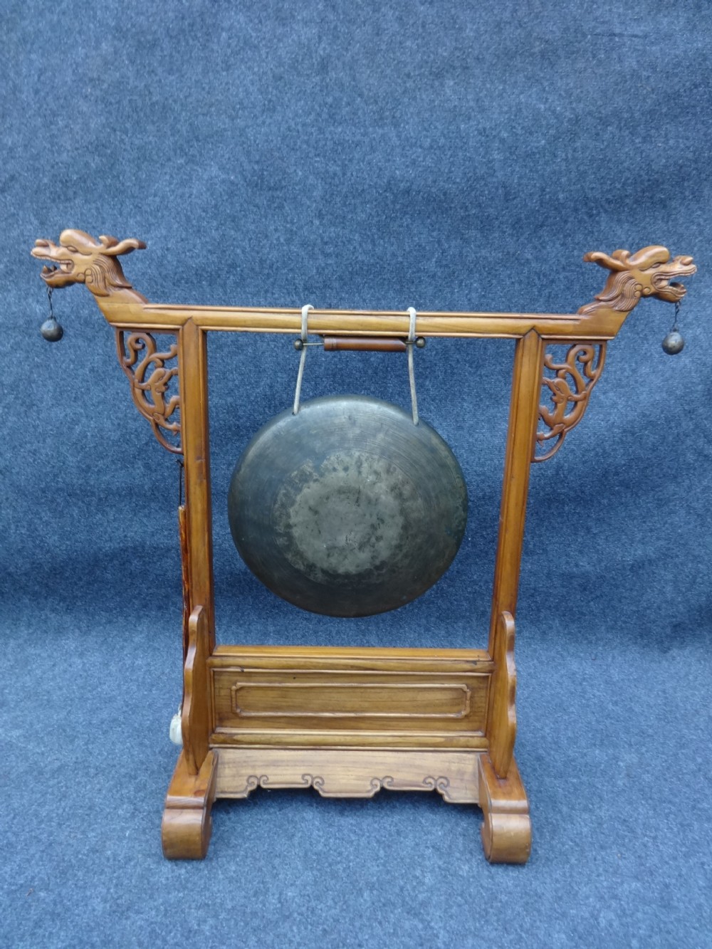 Chinese Teak Table Gong