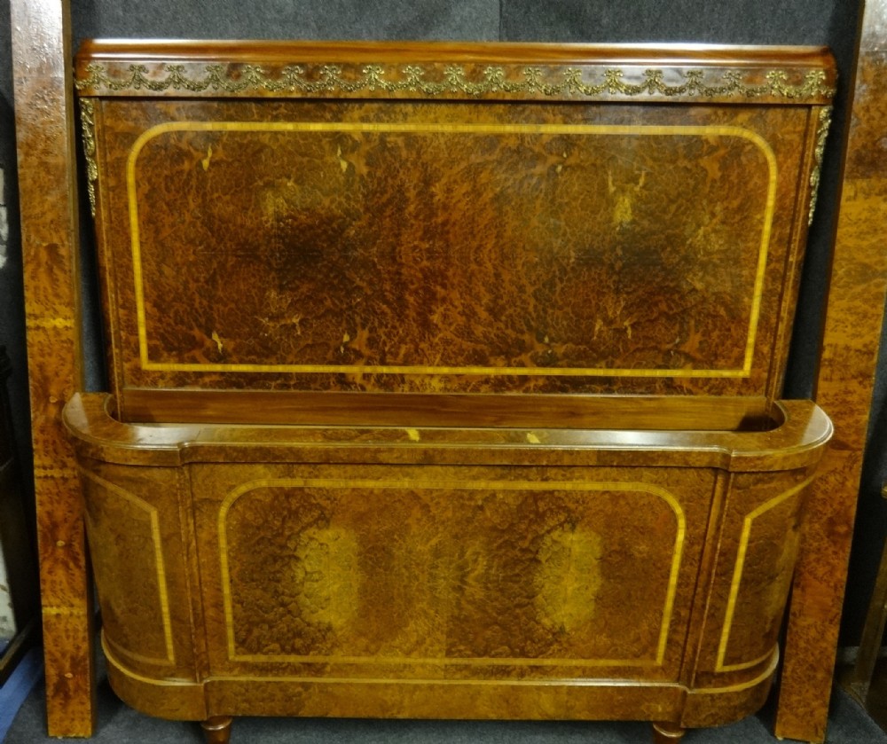 Stunning French Amboyna and Ormalu double bed
