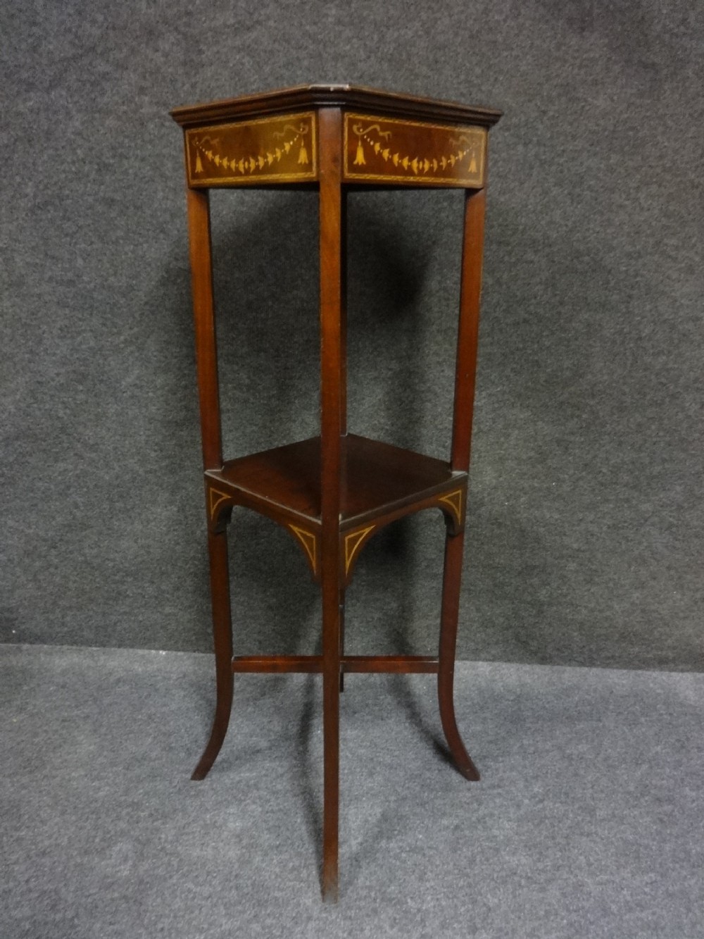 Inlaid Mahogany Torchere