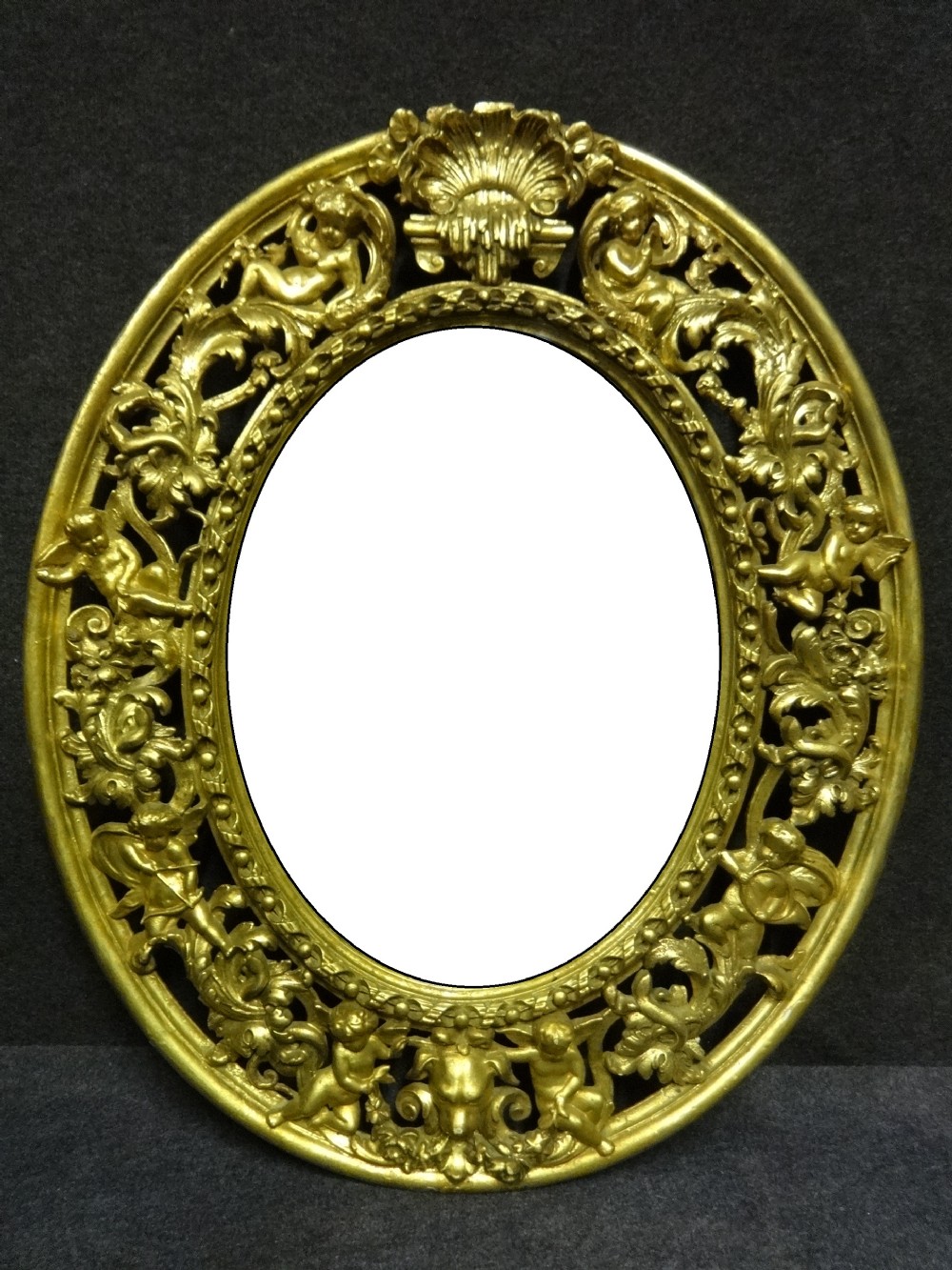 Large oval Giltwood Mirror