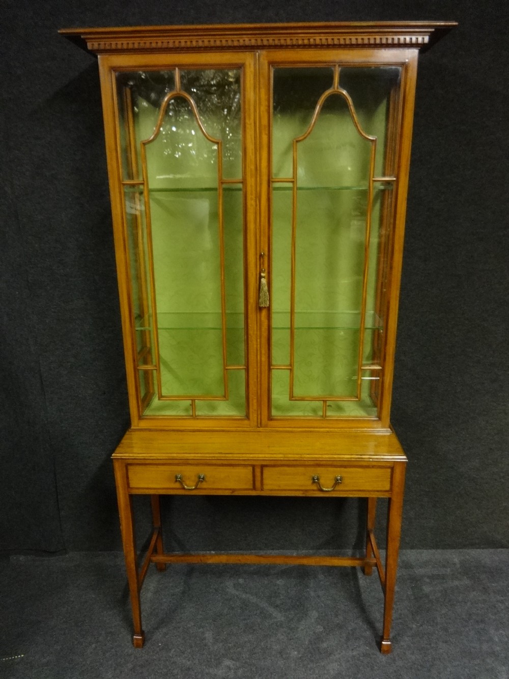 Superb Satinwood Display Cabinet