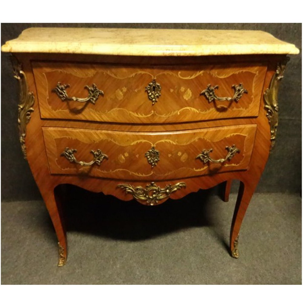French Ormlou mounted Marquetry Commode Chest of Drawers