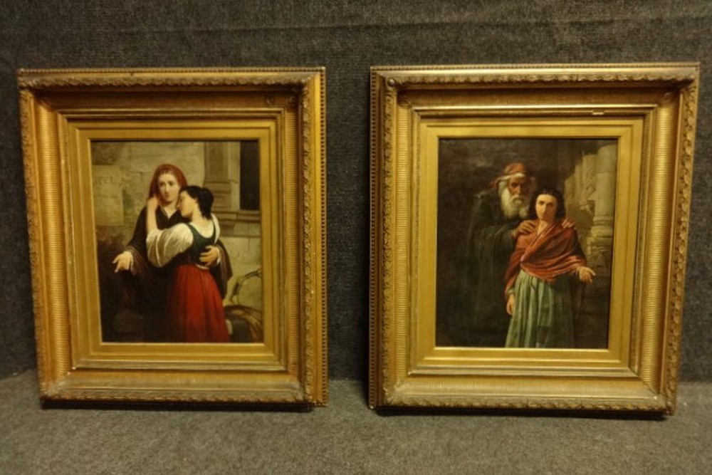 Superb Quality Pair Oils on Canvas 'Oliver Marsh'