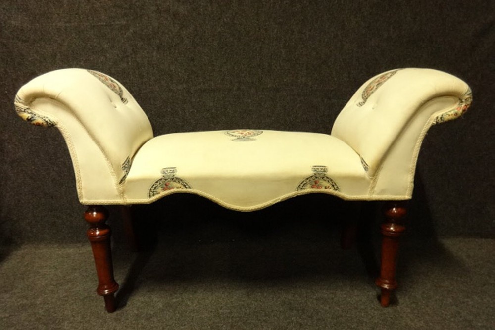Victorian Mahogany Window Seat