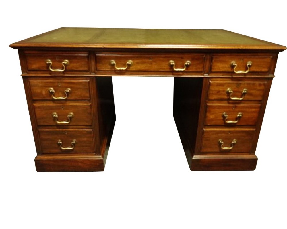Good Mahogany Pedestal Desk