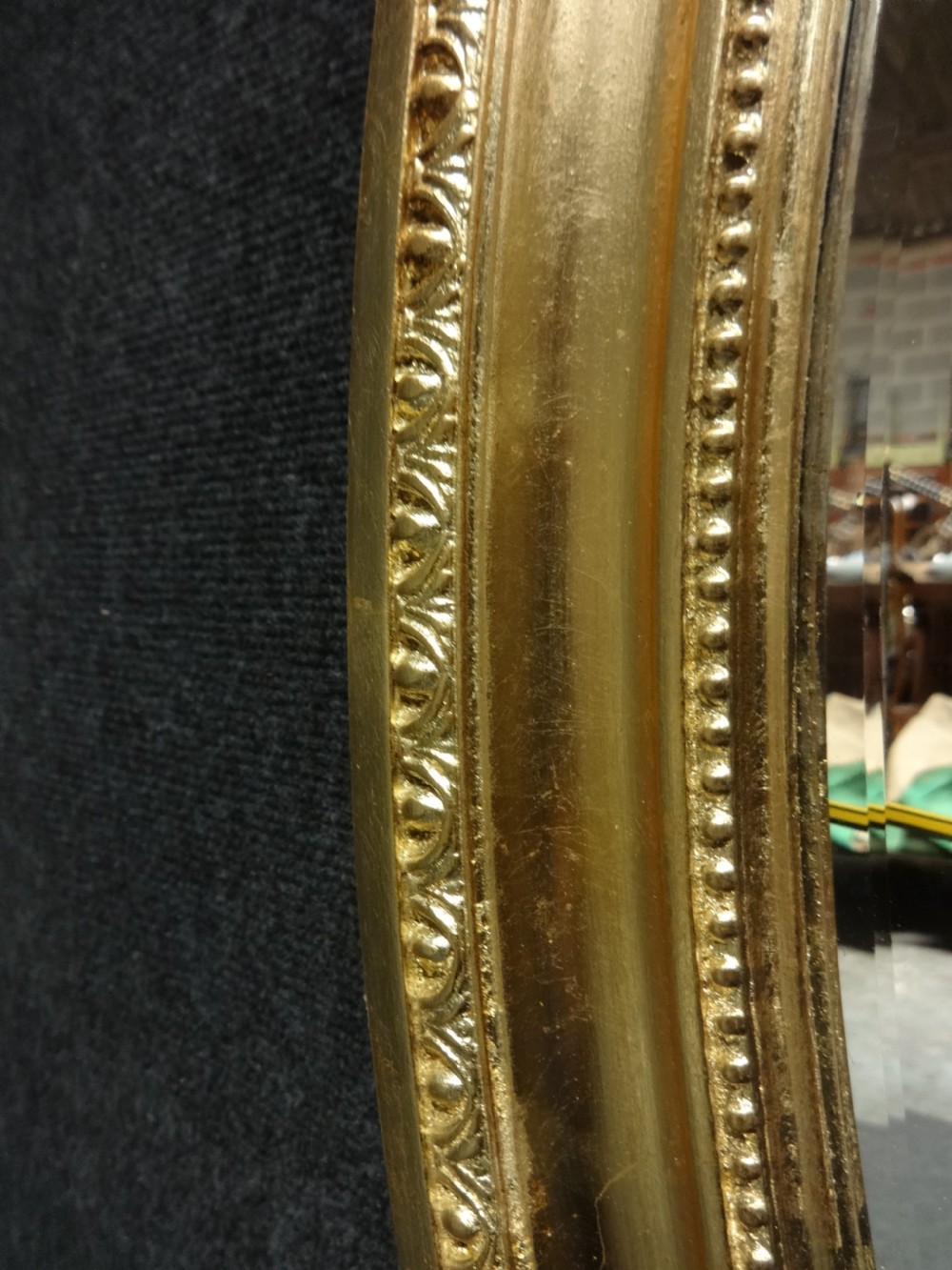 Edwardian Gilt Framed Oval Mirror View IV