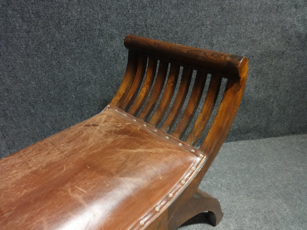 Leather Covered Duet stool Window Steat View III