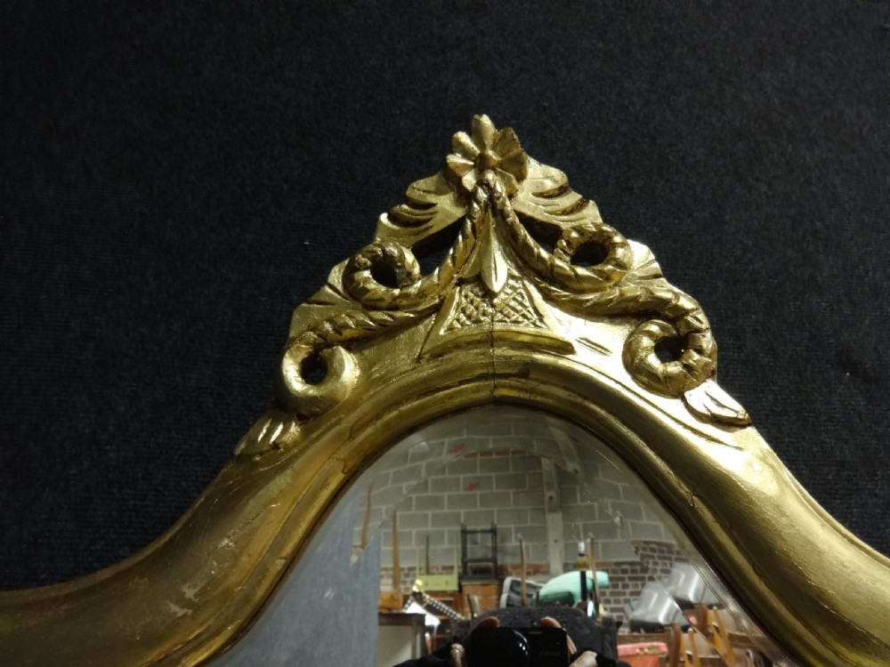 Pair French Giltwood Console Tables and Mirrors View V