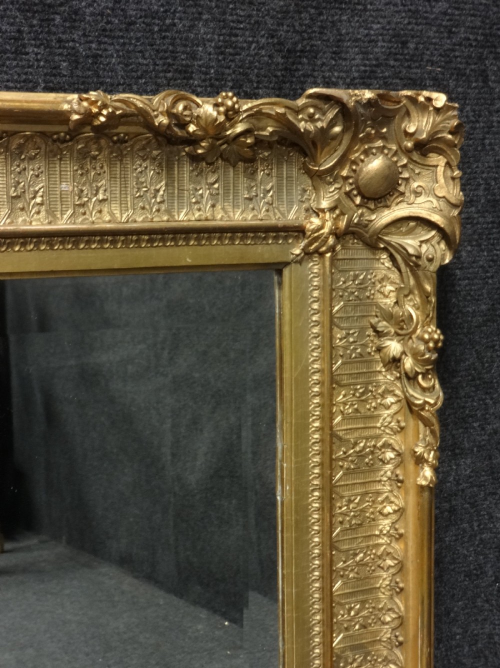 Superb Victorian Gilt Framed Bevelled Mirror View VI