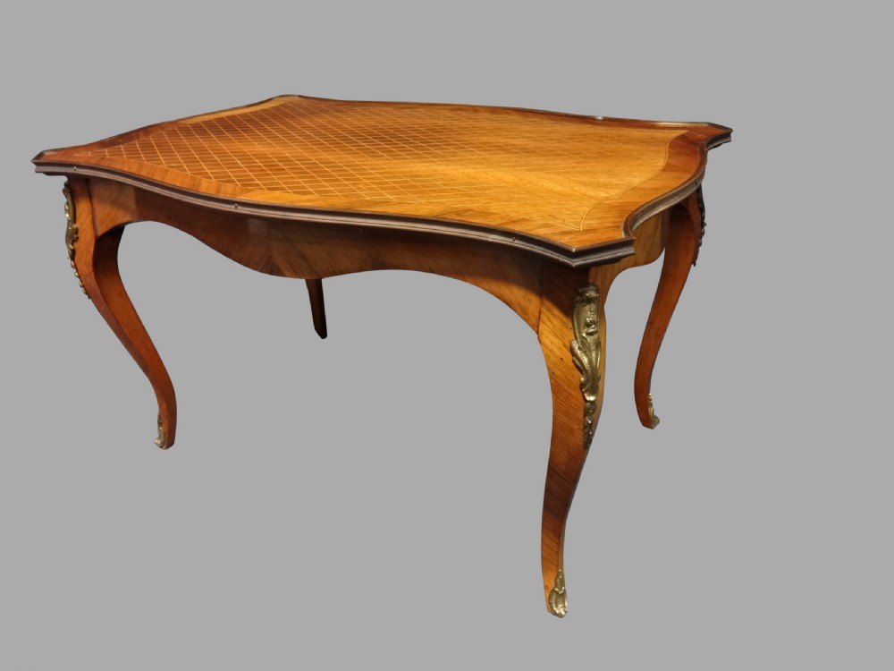 Very Good French Kingwood Parquetry Coffee Table