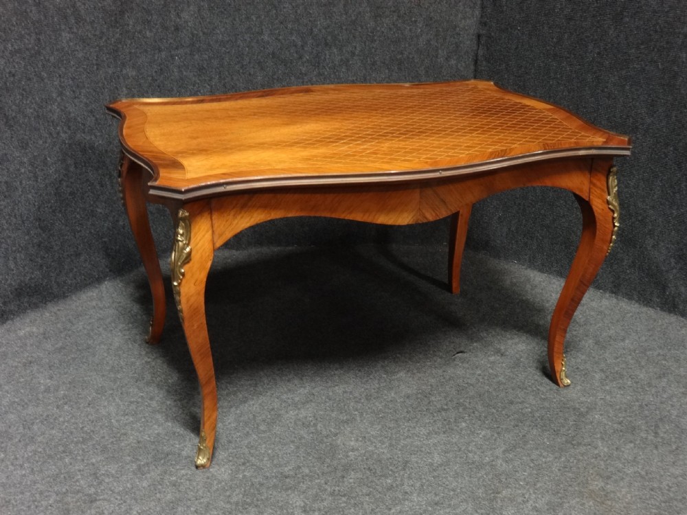 Very Good French Kingwood Parquetry Coffee Table View II