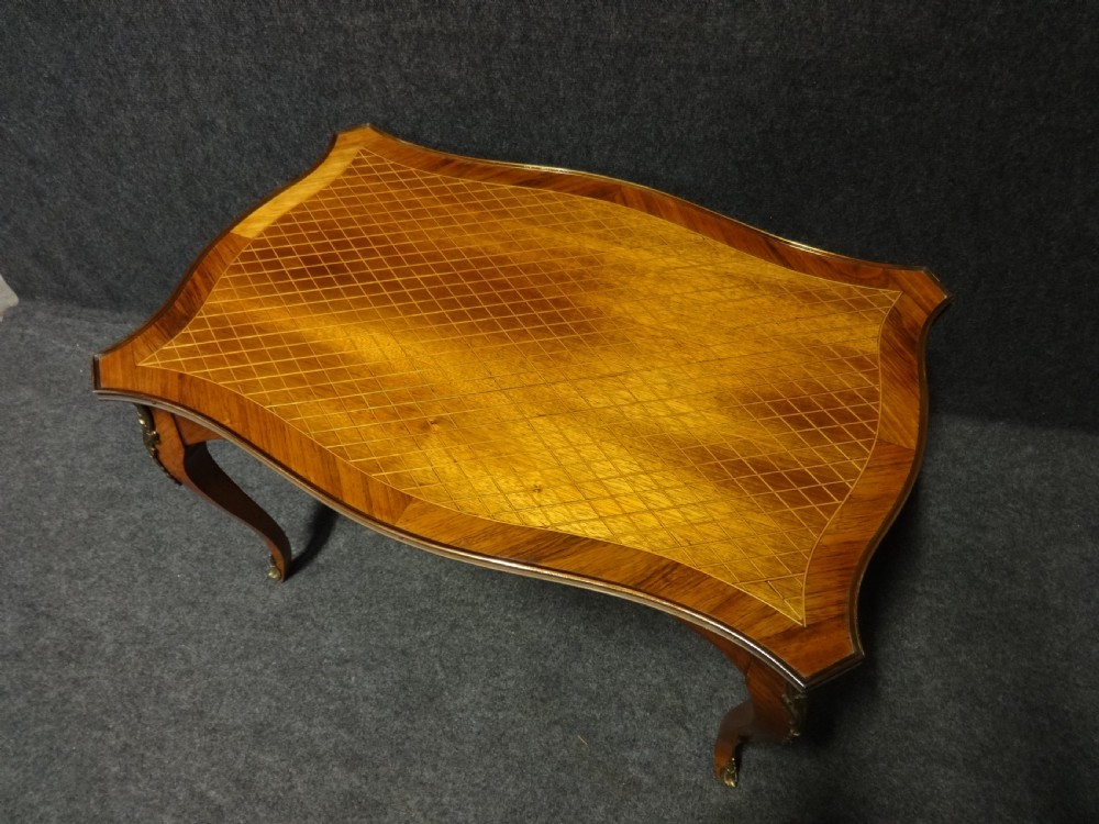 Very Good French Kingwood Parquetry Coffee Table View VII