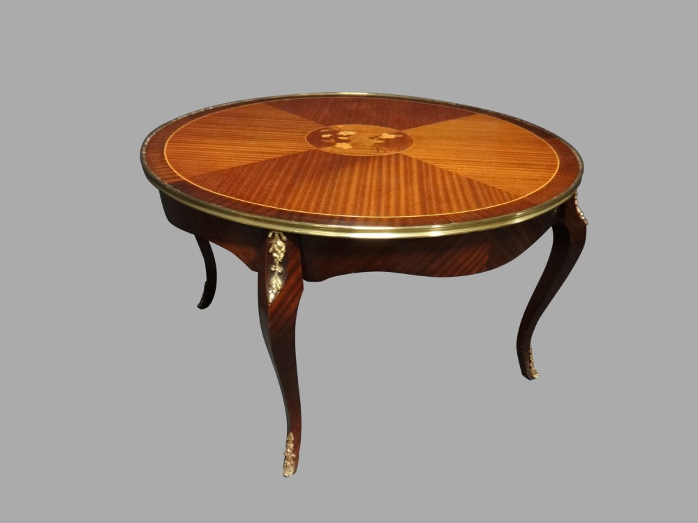 Good French Marquetry Coffee Table