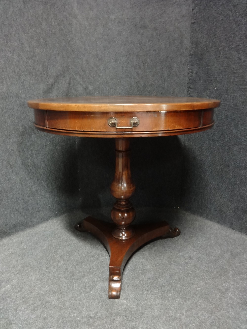 Good Leather Topped Drum Table View II
