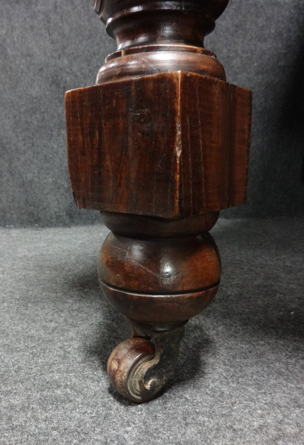Phenomenal Carved Oak and Parquet Centre Table View XI