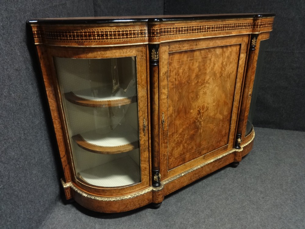 Top Quality Burr Walnut Inlaid Credenza View IV