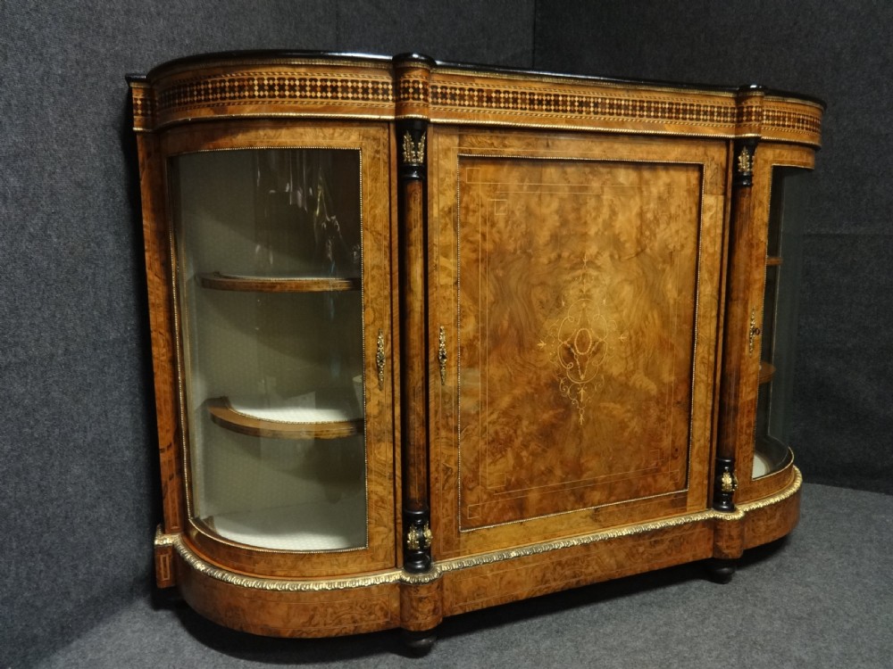 Top Quality Burr Walnut Inlaid Credenza View IX
