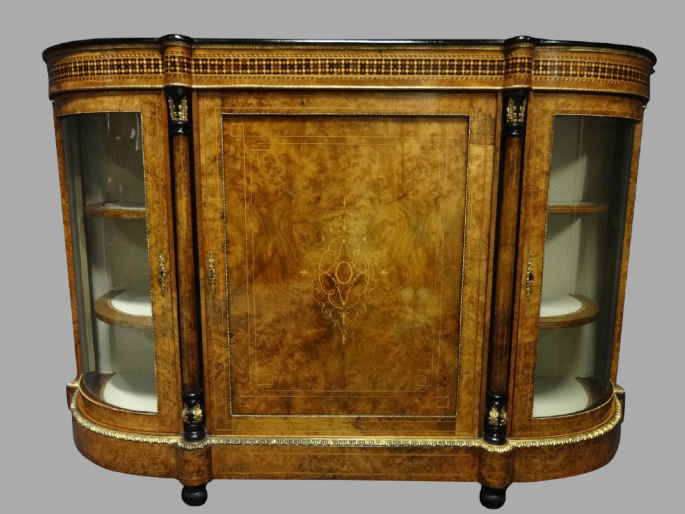 Top Quality Burr Walnut Inlaid Credenza View X