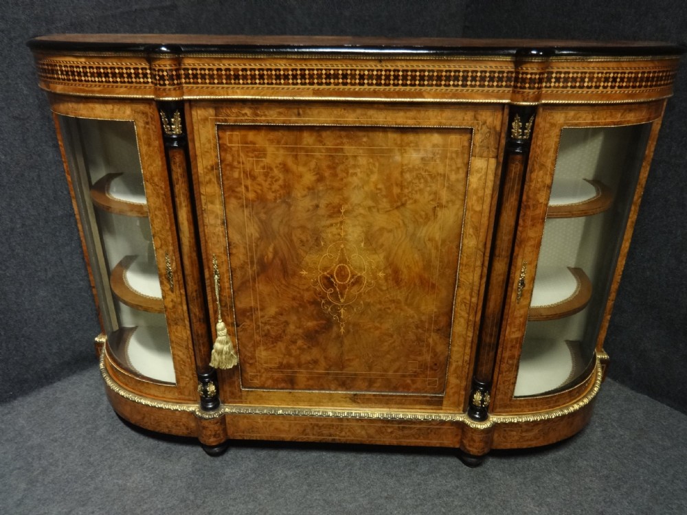 Top Quality Burr Walnut Inlaid Credenza View XII
