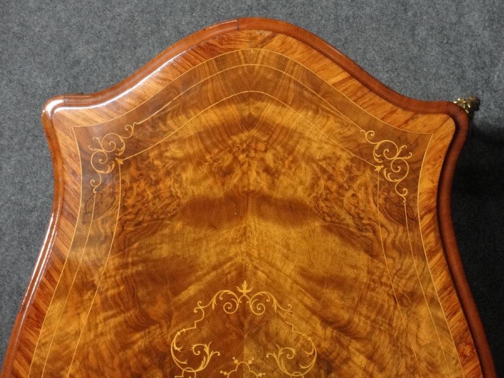 Outstanding Burr Walnut Inlaid Writing  Desk View VI