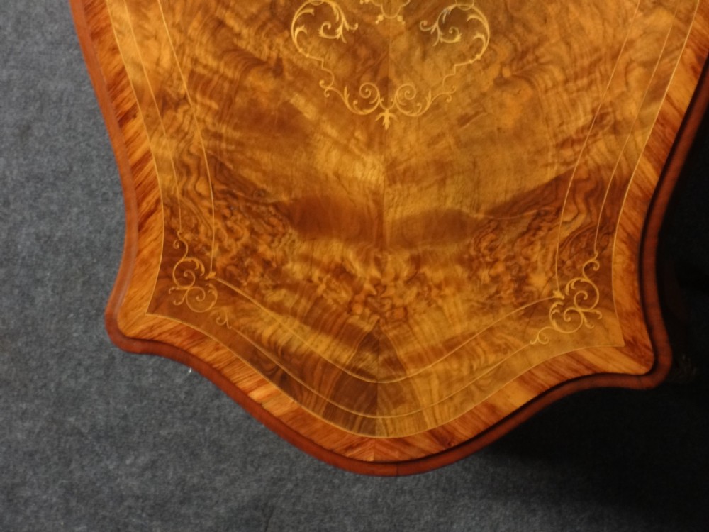 Outstanding Burr Walnut Inlaid Writing  Desk View VII