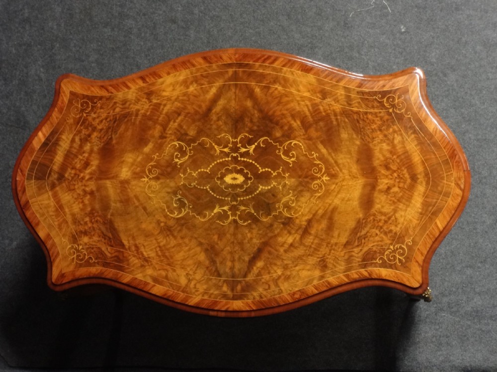 Outstanding Burr Walnut Inlaid Writing  Desk View VIII