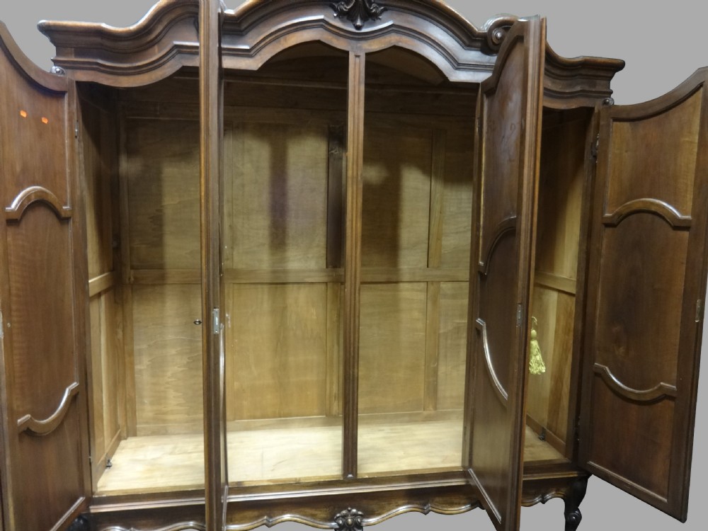Outstanding French Walnut Armoire Wardrobe View V